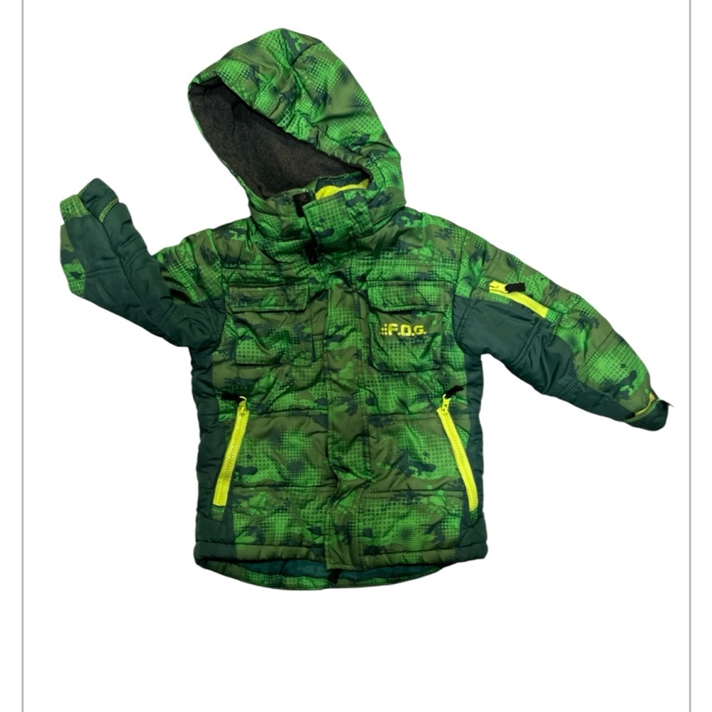 LONDON FOG Green Camouflage‎ Hooded Jacket